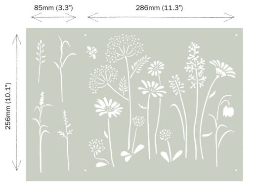 Stencil MEADOW FLOWERS A3