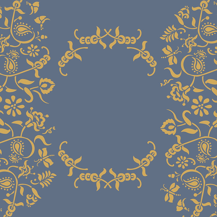 Трафареты PAISLEY FLORAL GARLAND A4