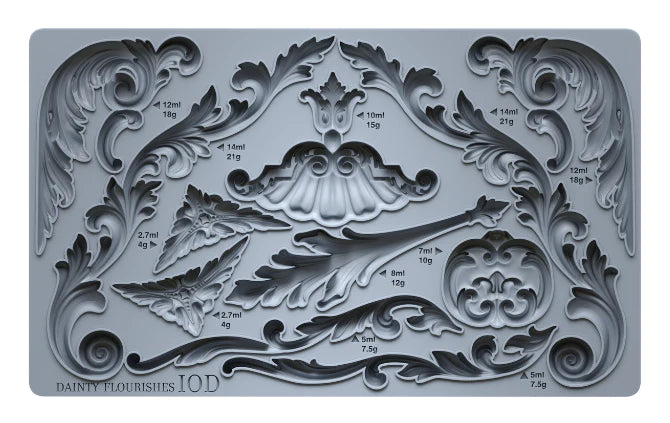 Silikona forma DAINTY FLOURISHES IOD