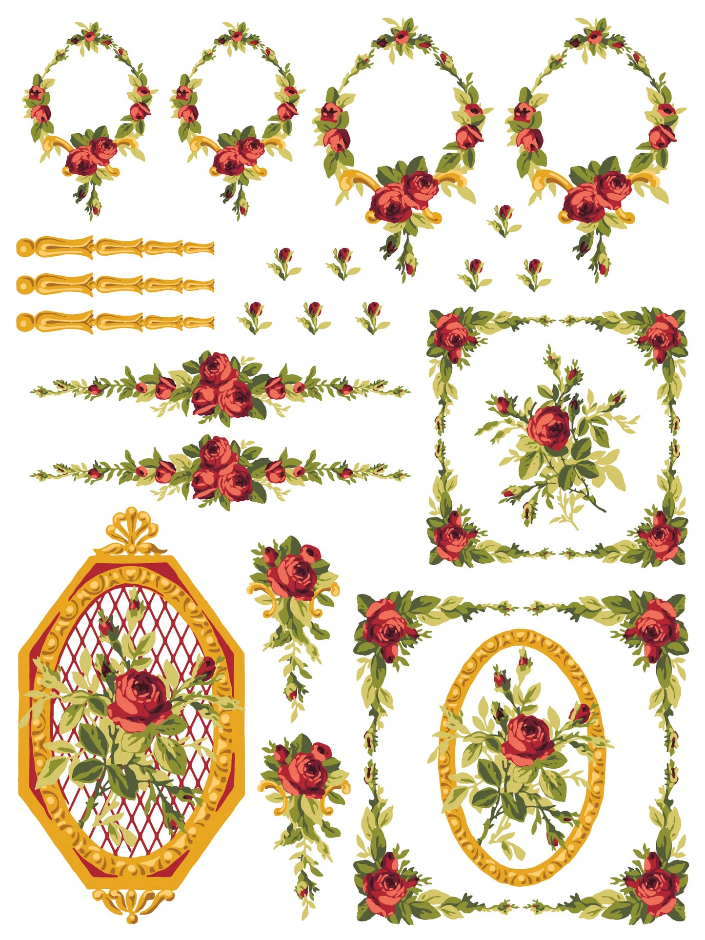 Трансфер "PETITE FLEUR RED" IOD