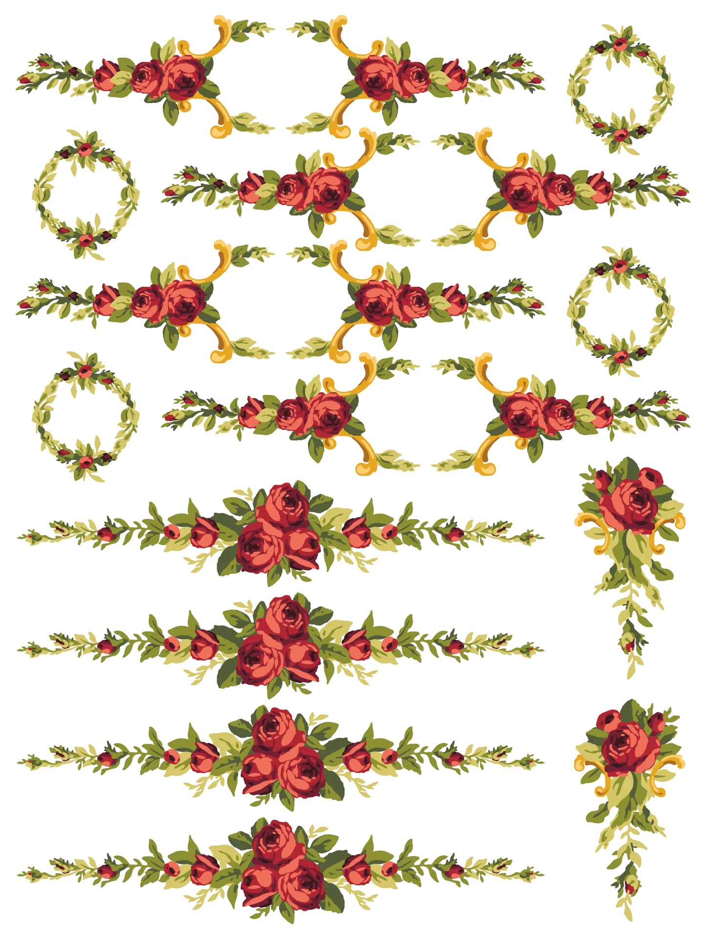 Трансфер "PETITE FLEUR RED" IOD