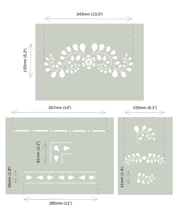 Трафареты FAUX BONE INLAY A3