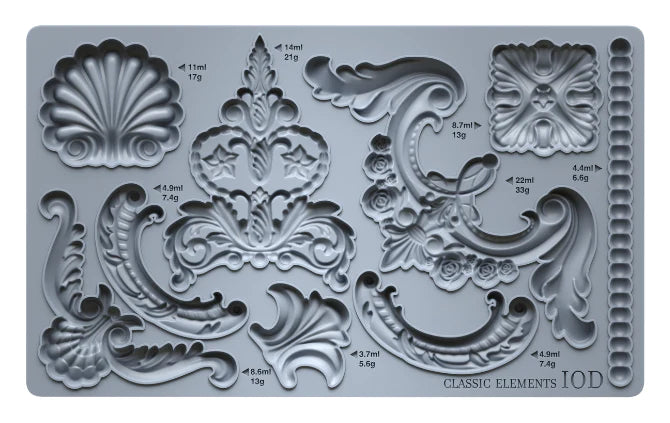 Silikona forma IOD CLASSIC ELEMENTS 6X10