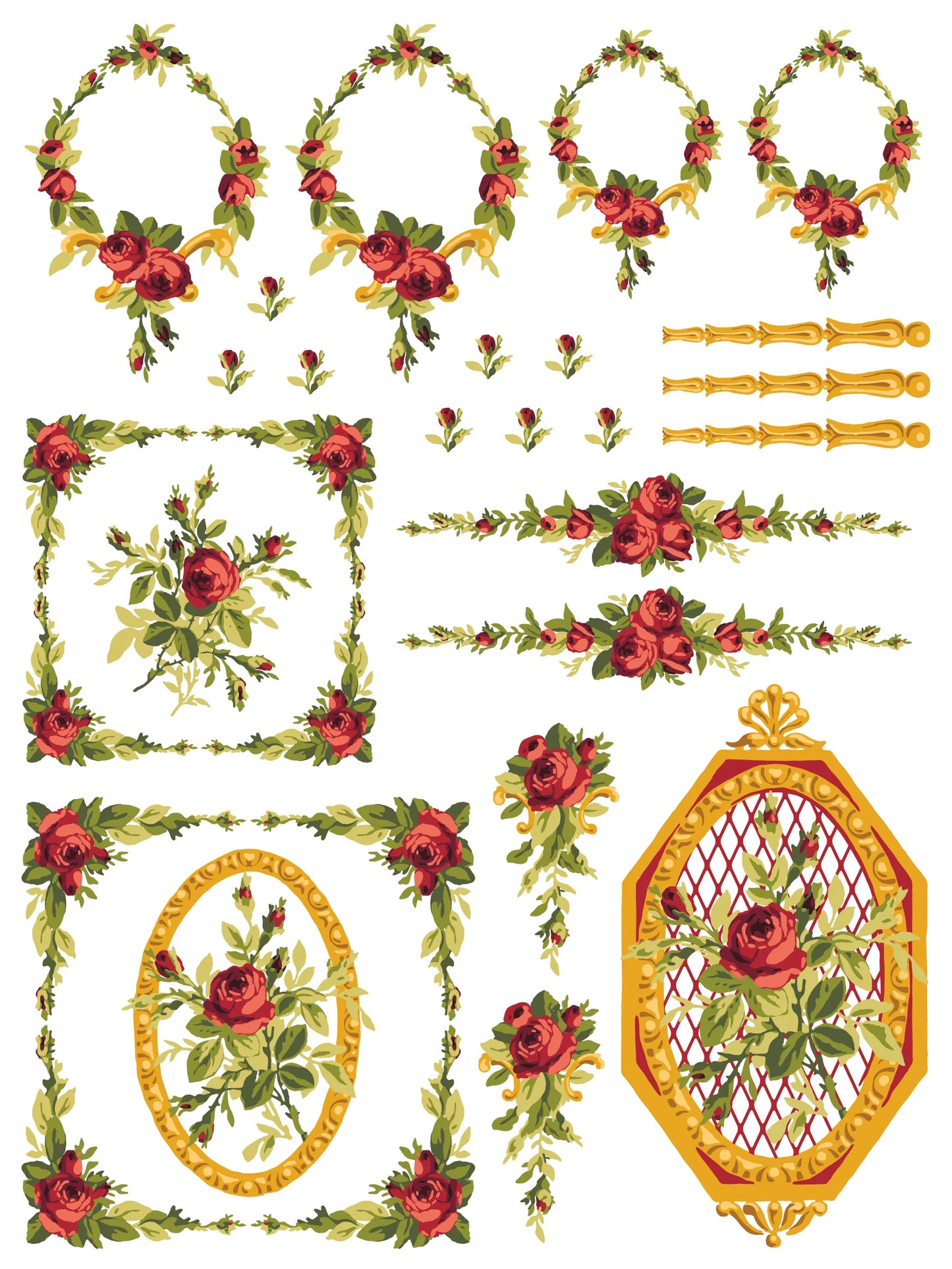 Трансфер "PETITE FLEUR RED" IOD