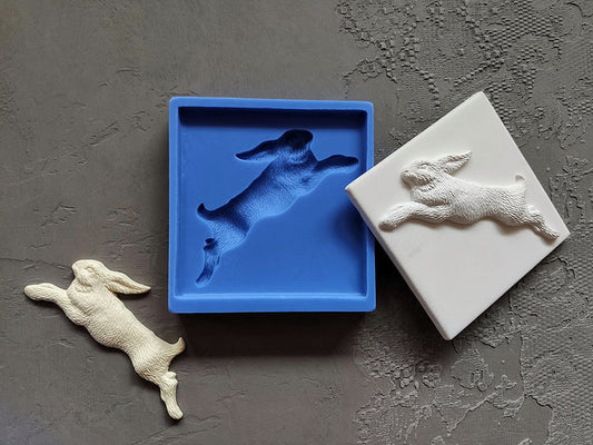 Silicone mold Tile and bunny TM1