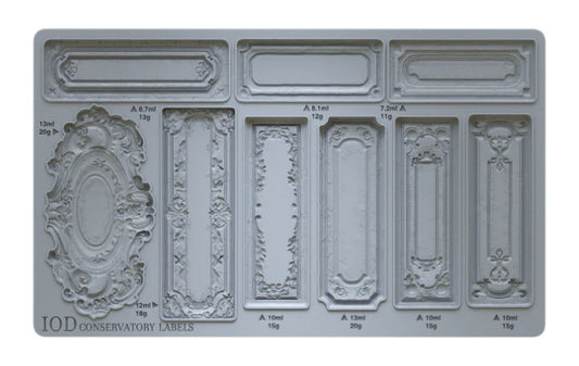 Silicone mold CONSERVATORY LABELS IOD